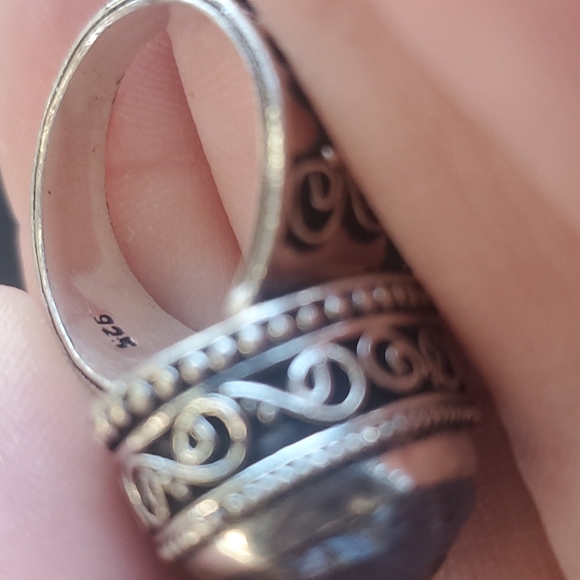 New Rough Iolite 925 Silver Ring. - Picture 14 of 16